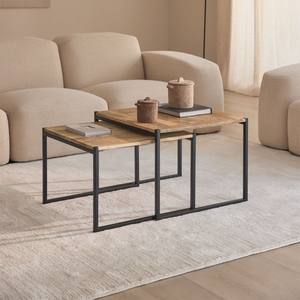 Mesas nido cuadradas Vandana Terra Vesta en madera de mango - Product Image 1