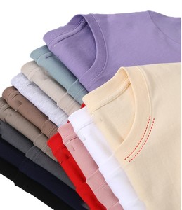 T-shirt homme à manches courtes, col rond, coupe ample, en coton lourd 200G, broderie personnalisée avec logo OEM, prix usine Chine Bangladesh - Product Image 3