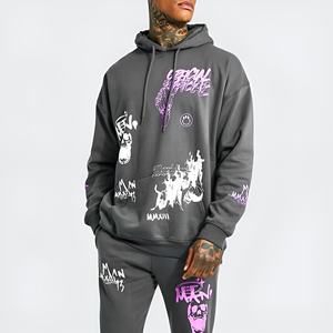 Conjunto de Sudadera con Capucha y Pantalones Deportivos de Forro Polar para Hombre, Ropa Deportiva Informal, Logotipos Bordados, Ropa de Invierno, Logotipo Personalizado, Venta al por Mayor - Product Image 3