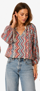 Camisa multicolor con detalle de lazo en chevron - Product Image 6
