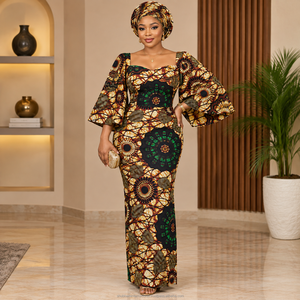 Tissu imprimé Ankara tendance, textile africain pour vêtements féminins, robes, confection et bricolage - Product Image 2