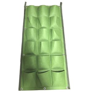 Mur vert en feutre pour l'intérieur et l'extérieur, 18 sacs, décoration de jardin - Product Image 1