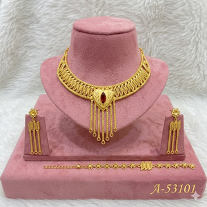 Luxury Designer Women's Necklace Bracelet Set with 24K Gold Plated <b>Cushion</b> Cut Zircon Jewelry Box Chain Trendy A-53099 - Product Image 3