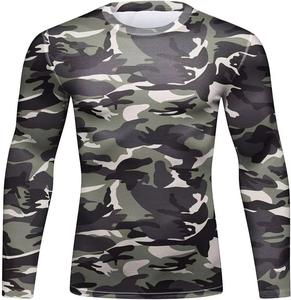 Men's Long Sleeve Thermal Hunting <b>Base</b> <b>Layer</b> Top Print Hunting Top Breathable Merino <b>Wool</b> Thermal High Quality Best Price - Product Image 5