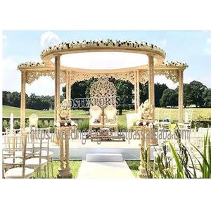 Glamorous Golden Round Mandap para boda Fácil de montar Fibra irrompible Mandaps Decoración Fabricantes DST Exports Grandes eventos - Product Image 4