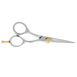 Professional Japanese J2 Hair Cutting <b>Barber</b> Scissors German Stainless Steel Sharp <b>Blade</b> Tip Silver Color Gold Adjustment Screw - Product Image 5