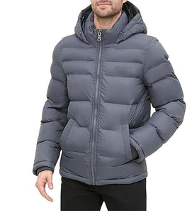 Men Hoodie Collar Waterproof Zipper Puffer <b>Jacket</b> for Men - Product Image 6