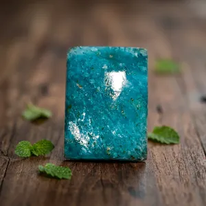 Cabochon en Amazonite Bleue Naturelle AAA Premium 18x13x6mm Rectangulaire à Dos Plat Certifié Luxe Pierre Précieuse Non Montée - Product Image 5