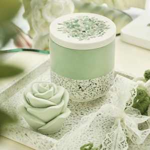 Tarro de cerámica mate personalizado para velas de 80/100/220/325ml con tapa, contenedor de terracota para velas al por mayor - Sra. Tarina - Product Image 6