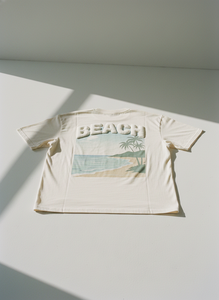 Camiseta de Jersey de Algodón 100% de Manga Corta y Corte Regular para Hombre, Estilo Urbano Personalizado, con Estampado de Palmeras de Playa, Diseño Informal - Product Image 2