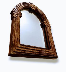 Vintage Wooden Arch Wall <b>Mirror</b> Decorative Rustic Wooden Frame <b>Hanging</b> <b>Mirror</b> - Product Image 1