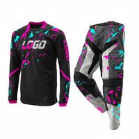 Ensemble de motocross Plada Sports : pantalon et maillot pour moto tout-terrain, BMX, en Spandex et Polyester, faible MOQ, vêtements MX abordables