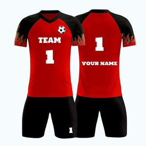 Maillot de football pour adultes, personnalisable avec nom et logo, respirant, col rond, maillot de foot vierge, séchage rapide, maillot de foot pour enfants - Product Image 1