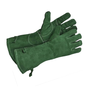 Gants de travail pour soudeurs en cuir de qualité supérieure, résistants à la chaleur, renforcés en cuir de vachette pleine fleur, pour la sécurité des mains lors du soudage. - Product Image 1