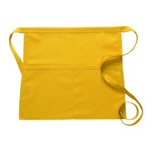 Tablier Unisexe en Coton de Haute Qualité 2026, Tissu Tissé Jaune, Uniforme pour Personnel de Restaurant et Bar, Utilisation pour Barman et Serveur, OEM - Product Image 1