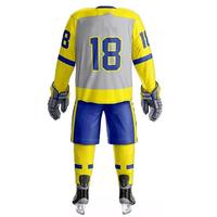 Maillots de hockey sur glace personnalisés de haute qualité, uniformes d'équipe unisexes, option grande taille, tissu respirant et anti-humidité, personnalisable