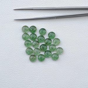 หินควอทซ์สตรอเบอรี่สีเขียวธรรมชาติทรงมนหลังแบนขนาด8มม. อัญมณีหลวมขายส่งจากผู้ผลิตที่ได้รับการตรวจสอบแล้ว - Product Image 4