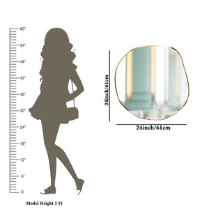 Modern design abstract shape metal wall <b>mirror</b> available in customized sizes shapes designs and colors for entryway dining space - Product Image 5