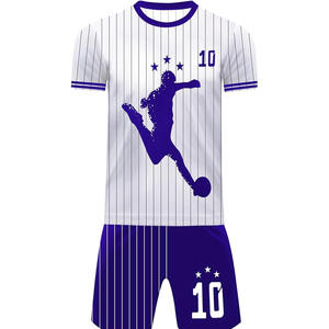 High Quality Soccer Uniform Printed Jersey Outfits Adult Training <b>Fans</b> Basketball Sport Short Set 100% Polyester Quick Dry - Product Image 3