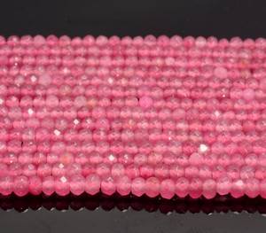 Perles Rondelles Facettées en Jade Rose Bonbon, Pierres Naturelles pour la Fabrication de Bijoux DIY, Bracelets, Colliers, Perles Artisanales - Product Image 6