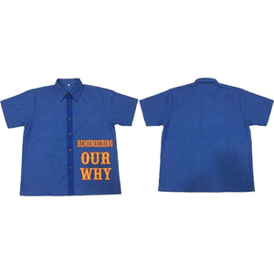 Camisa Morada de Hombre de Primera Calidad, Manga Corta, Algodón Estampado, Estilo Urbano, Venta al Por Mayor - Product Image 6