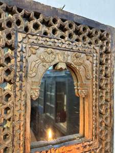 Panel de arco de madera tallado a mano antiguo |   Marco de Puerta Vintage de Estilo Indio Moderno de Mediados de Siglo, Decoración de Pared, Muebles para el Hogar, Dormitorio, Duradero - Product Image 5