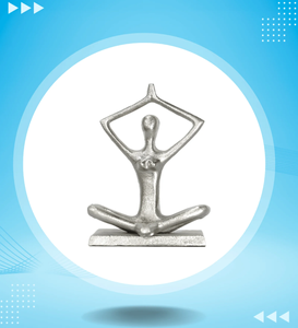 Sculpture de posture de yoga en laiton de qualité supérieure, pièce décorative inspirée du bien-être, idéale pour l'aménagement moderne de la maison et du studio, provenant d'Inde - Product Image 3