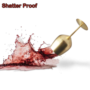 Offre Spéciale – Verre à Vin en Acier Inoxydable Plaqué Or Durable pour Bar à Domicile, Cocktails, Puddings, Cuisine, Cave, Restaurant, Hôtellerie - Product Image 3