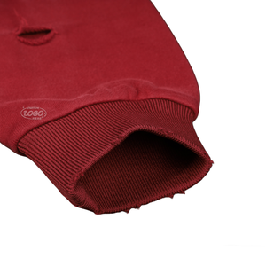 Sweat à capuche zippé 100 % coton pour homme, style décontracté oversize, épaules tombantes, streetwear vintage en molleton - Product Image 6
