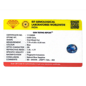 Natural Oval Cut Blue Sapphire 3 Carat Loose Gemstone for Fine Jewelry - Product Image 4
