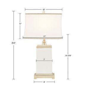 Lampada da Tavolo Rettangolare in Ceramica - Product Image 4