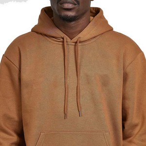 Sweat-shirt à capuche pour homme, couleur unie, coton, molleton français, décontracté, vêtements d'automne, coupe classique, pull à capuche, streetwear - Product Image 3
