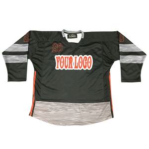 Conjunto de camisetas de hockey con logotipo personalizado de alta calidad, ropa de equipo de sublimación personalizada con impresión de nombre OEM para jugadores de hockey sobre hielo - Product Image 1