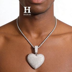 Collier pendentif en diamant en forme de cœur de luxe, or 14K/18K, diamant cultivé en laboratoire/diamant naturel, fournisseur de bijoux en gros - Product Image 1