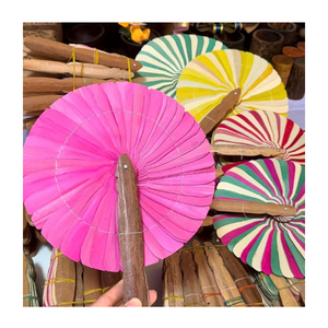 พัดใบมะพร้าวพรีเมียมรักษ์โลก ทำด้วยมือจากใบปาล์มธรรมชาติ สำหรับตกแต่งงานแต่งงาน รีสอร์ท โรงแรม และตลาดส่งออก - Product Image 2