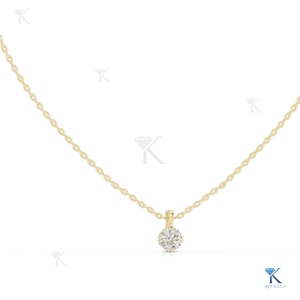 Lab Grown Diamond 0.50 CT Round Cut Solitaire <b>Pendant</b> Necklace 14K 18K <b>Solid</b> <b>Gold</b> Fine Women Classic Prong Jewelry Supplier - Product Image 1