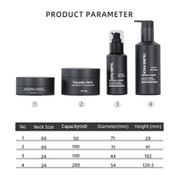 Bocaux givrés avec couvercles, emballages pour crème, contenants pour lotion corporelle, 50g 100g, pot en plastique noir mat, cosmétique Shanghai, 20-40 jours