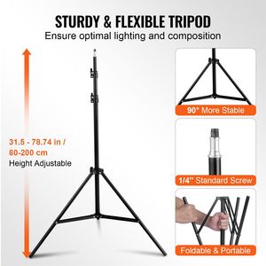 24 in X 24 in Softbox Kit di illuminazione 30W 5500K lampadine a LED regolabile supporto di illuminazione della videocamera - Product Image 5