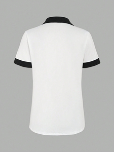 เสื้อถักพิมพ์ลายตามสั่งสำหรับผู้หญิง ขายดี บริการ OEM ไซส์ใหญ่ แห้งเร็ว ระบายอากาศดี ขายส่ง เสื้อผ้าลำลอง - Product Image 2