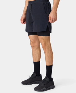 Pantalones Cortos Deportivos de Secado Rápido para Hombre, Color Sólido, de Calidad Premium, con Bolsillos, Cintura con Cordón, Largo Medio, Tejido de Poliéster, Ajuste 2026, en Oferta - Product Image 1
