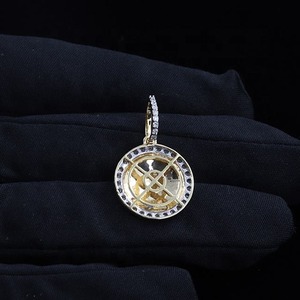 Pendentif en diamant personnalisé avec diamants de clarté VVS, style hip-hop, plaqué or, design mignon pour homme et femme, cadeau - Product Image 3