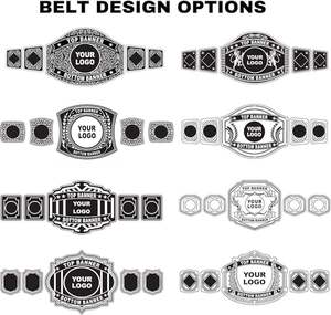 Cinturón de Campeonato de Lucha Libre, de Cuero Ecológico y Transpirable, Unisex, Pedido Mínimo 1, Equipo de Artes Marciales - Product Image 3
