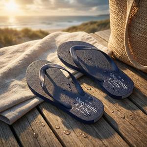 Chanclas personalizadas con decoración, punta abierta, para todas las estaciones, de EVA y caucho PVC, A&F, sandalias para exteriores, de Vietnam. - Product Image 1