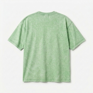 Men's Acid Wash Jersey <b>T</b>-<b>Shirt</b> Regular Fit Eco-Friendly <b>Polyester</b>/Cotton Short Sleeve Streetwear Casual Summer Top - Product Image 2