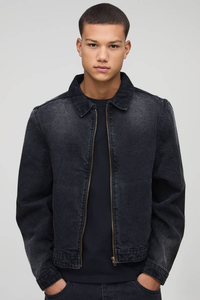 Chaqueta Vaquera Slim de Invierno para Hombre, Personalizada, de Alta Calidad, con Estampado Digital, Cierre de Botones, Cuello Alto y Mangas Largas - Product Image 4