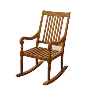 Muebles de Jardín, Silla Mecedora de Madera de Teca Sólida para Uso en Exteriores - Product Image 1