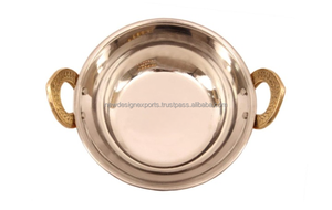 Juego de Servidor de Curry Tradicional de Cobre Martillado con Interior de Acero, Karahi, Vajilla India para Mesa - Product Image 6