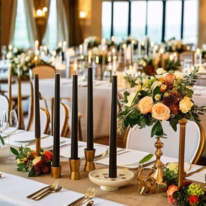 Bougie longue et fine en cire de soja, faite à la main, sans fumée, parfumée à la rose, pour mariages et Noël - Product Image 3