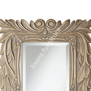Luxury Handcrafted Solid Wood <b>Wall</b> <b>Mirror</b> Frame Ornate Royal Victorian Floral Scroll Carving Brown - Product Image 2