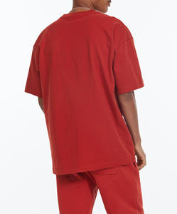 Camiseta Oversize de Algodón 100% de Alta Calidad, 350 Gramos, Cuello Redondo, Antiarrugas, Estampada, Estilo Hip Hop, Hombros Caídos, Venta al por Mayor - Product Image 4